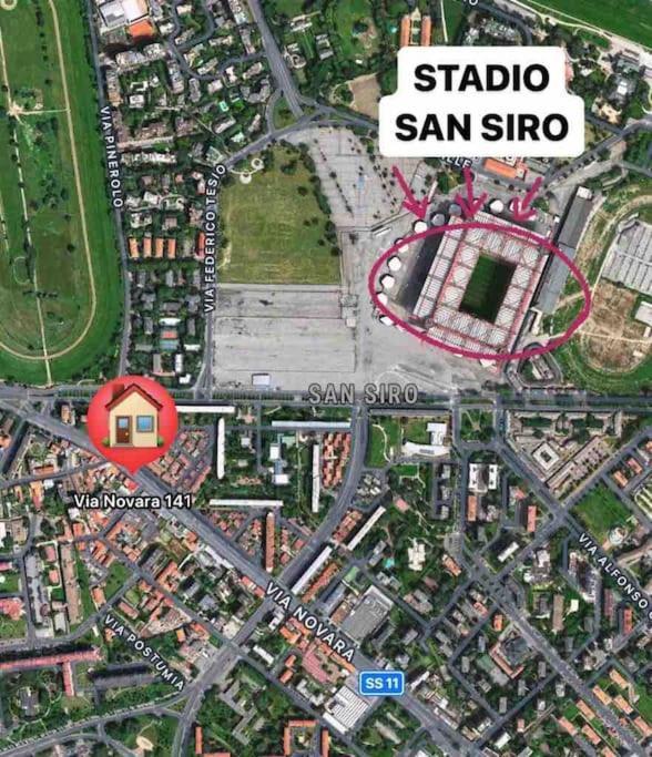 Appartamento A 500 Metri Da San Siro Milan Luaran gambar